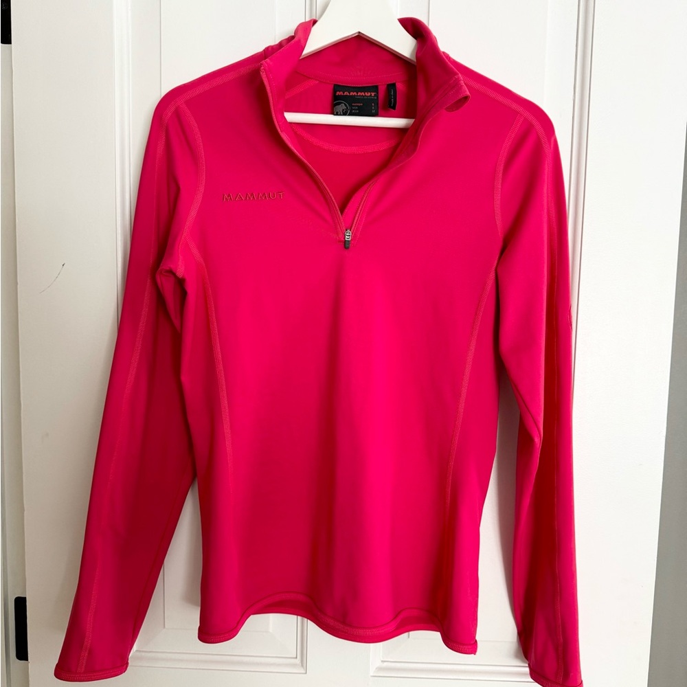 Mammut small soft shell quarter zip pullover fleece jacket